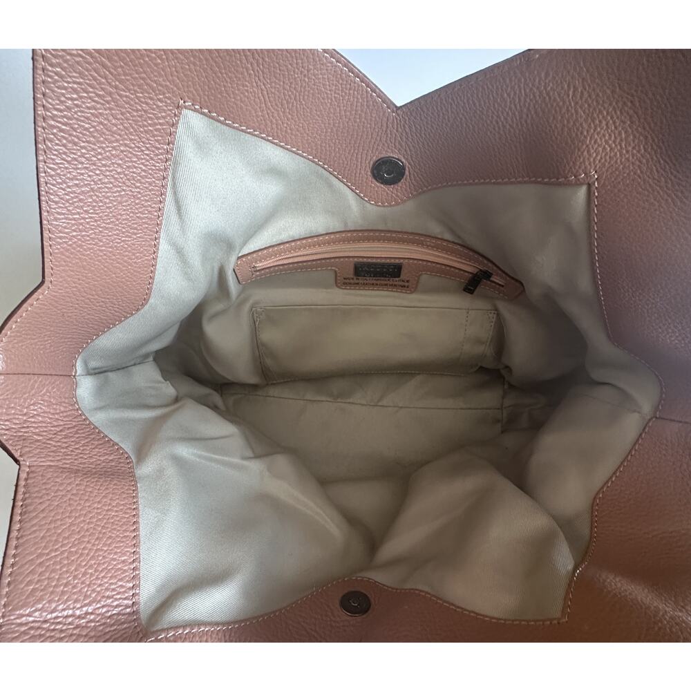 Iacucci Leather & Suede Woven Bag Hobo Purse Made in Italy Neutral Pink - Picture 5 of 11